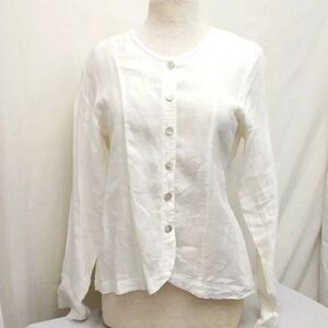 100% Linen Long Sleeve Blouse